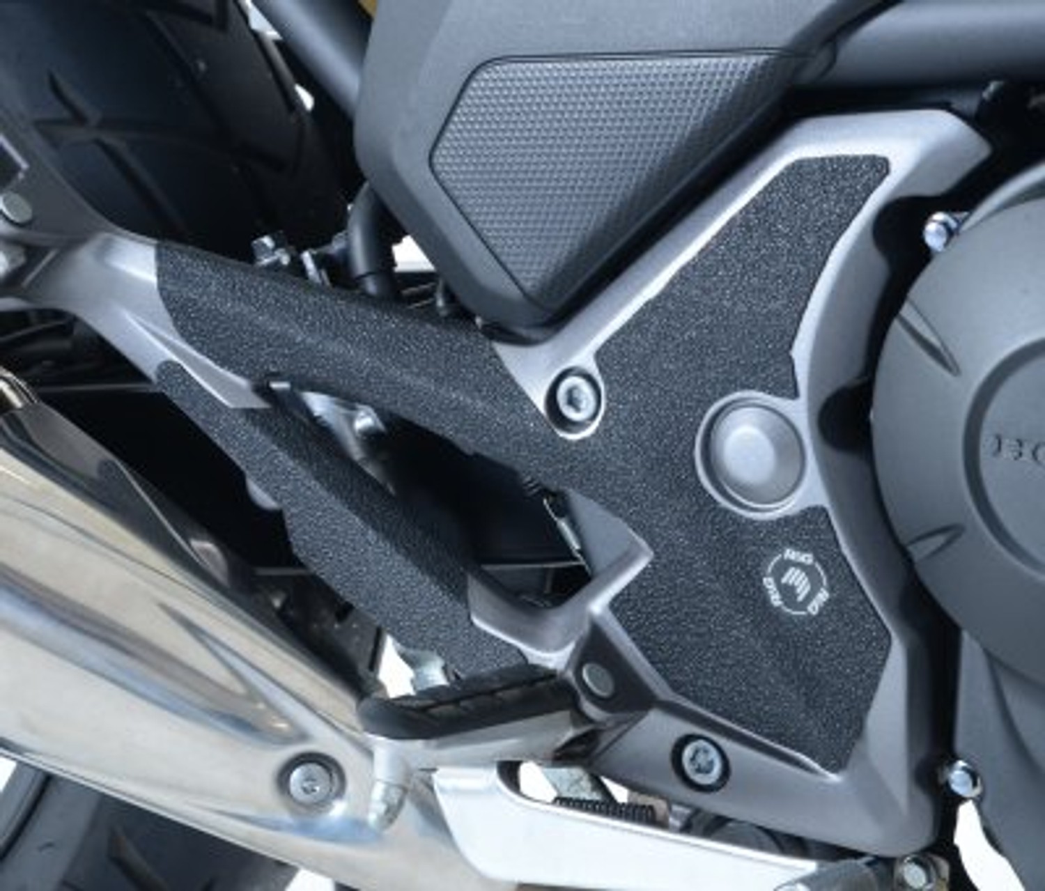 R&G Racing Boot Guard 4-Piece (covers footrest hangers only) for Honda NC700S/X '06-'19, NC750S '12-'20, NC750X '11-'22 R&G Racing Boot Guard 4-Piece (covers footrest hangers only) for Honda NC700S/X '06-'19, NC750S '12-'20, NC750X '11-'22